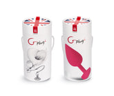 Gplug Large Neon Rose Silicone Anal Plug 3.9cm Butt Plugs - Vibrating